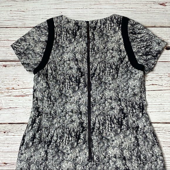 NWT Rachel Roy Cracked Jacquard Square Shoulder Sheath Dress Sz 10 - Picture 9 of 16